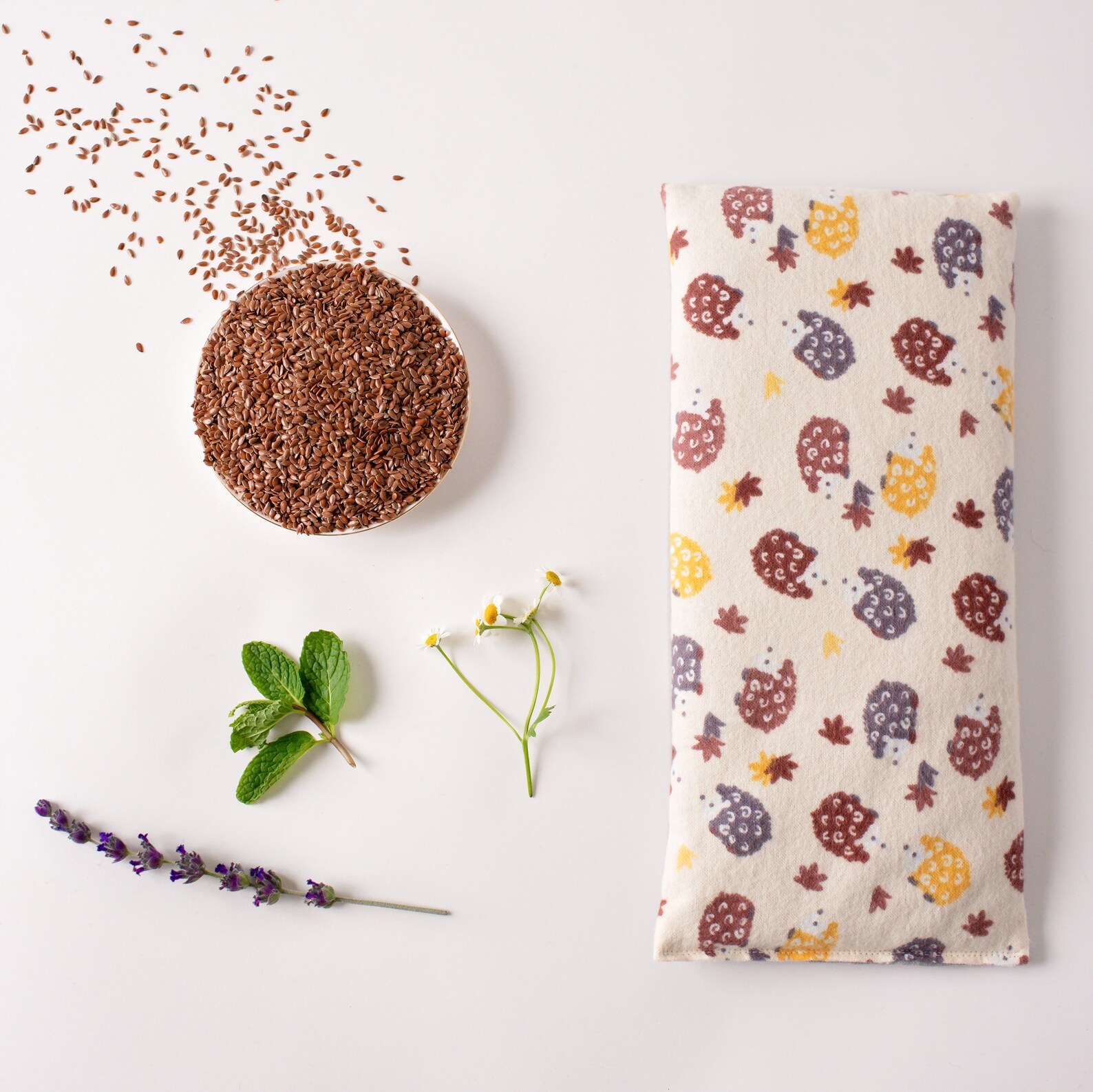 Large Heating Pad Flax Seed Heat Pack Lavender Relaxation Etsy