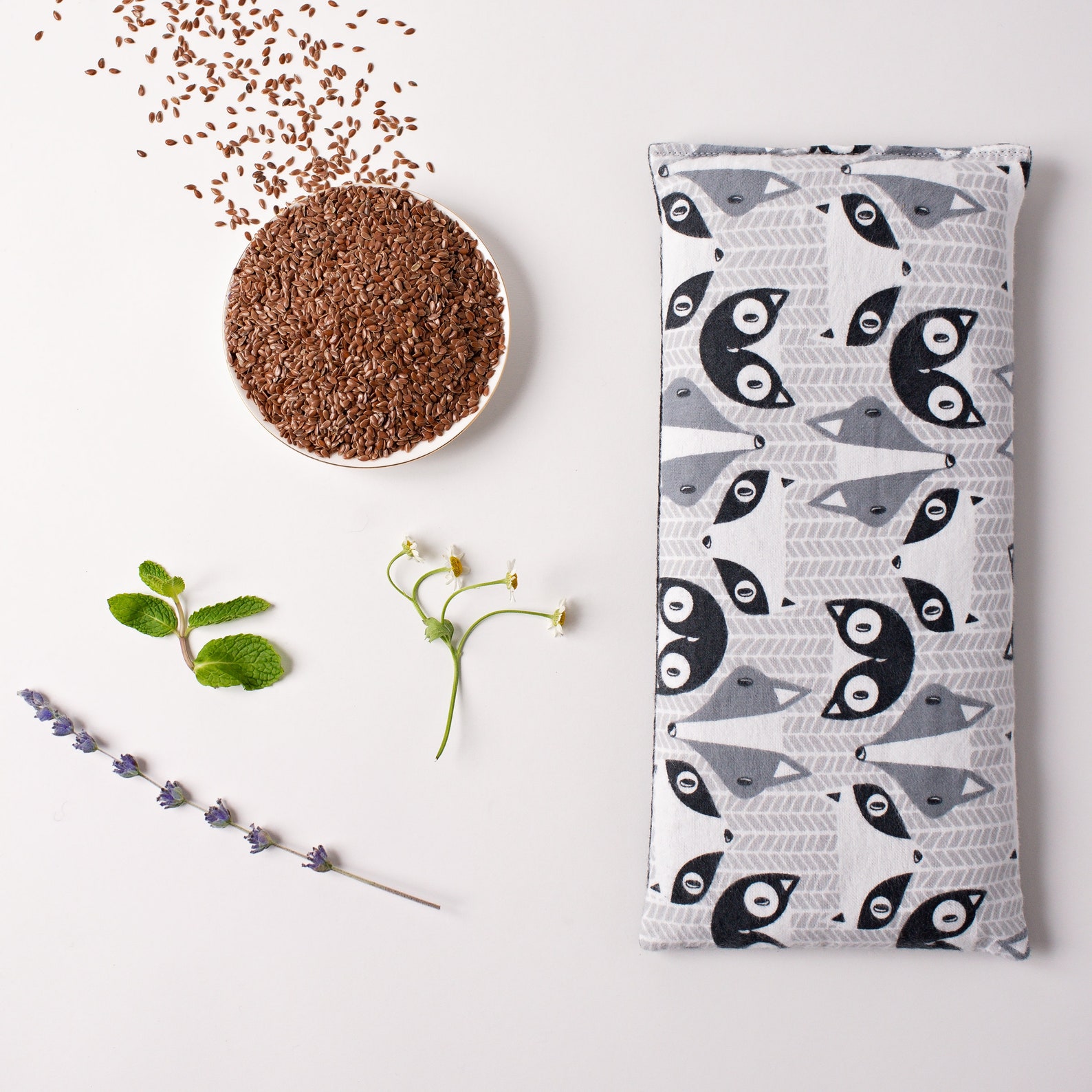 Large Heating Pad Microwavable Flax Seed Hot Cold Compress Etsy