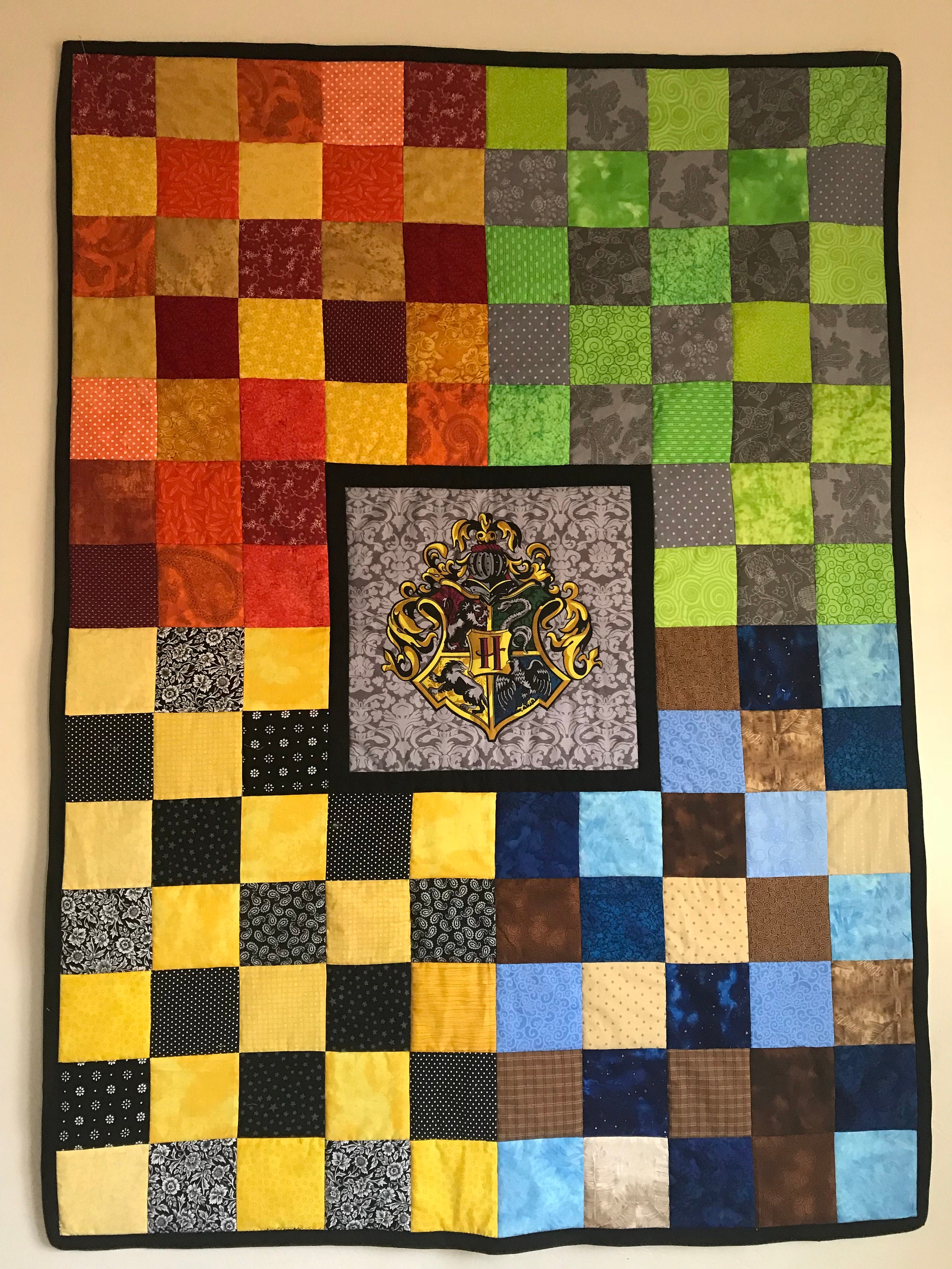 Harry Potter Quilt twin size made to order Hogwarts Etsy