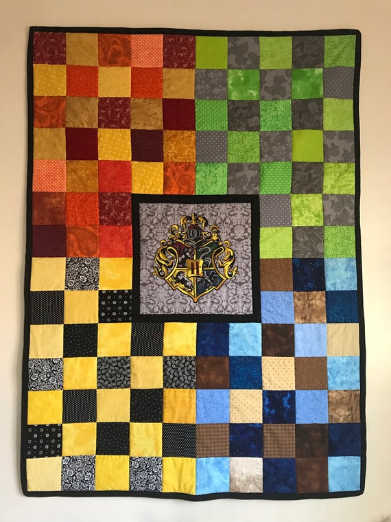 Harry Potter Quilt twin size made to order Hogwarts | Etsy