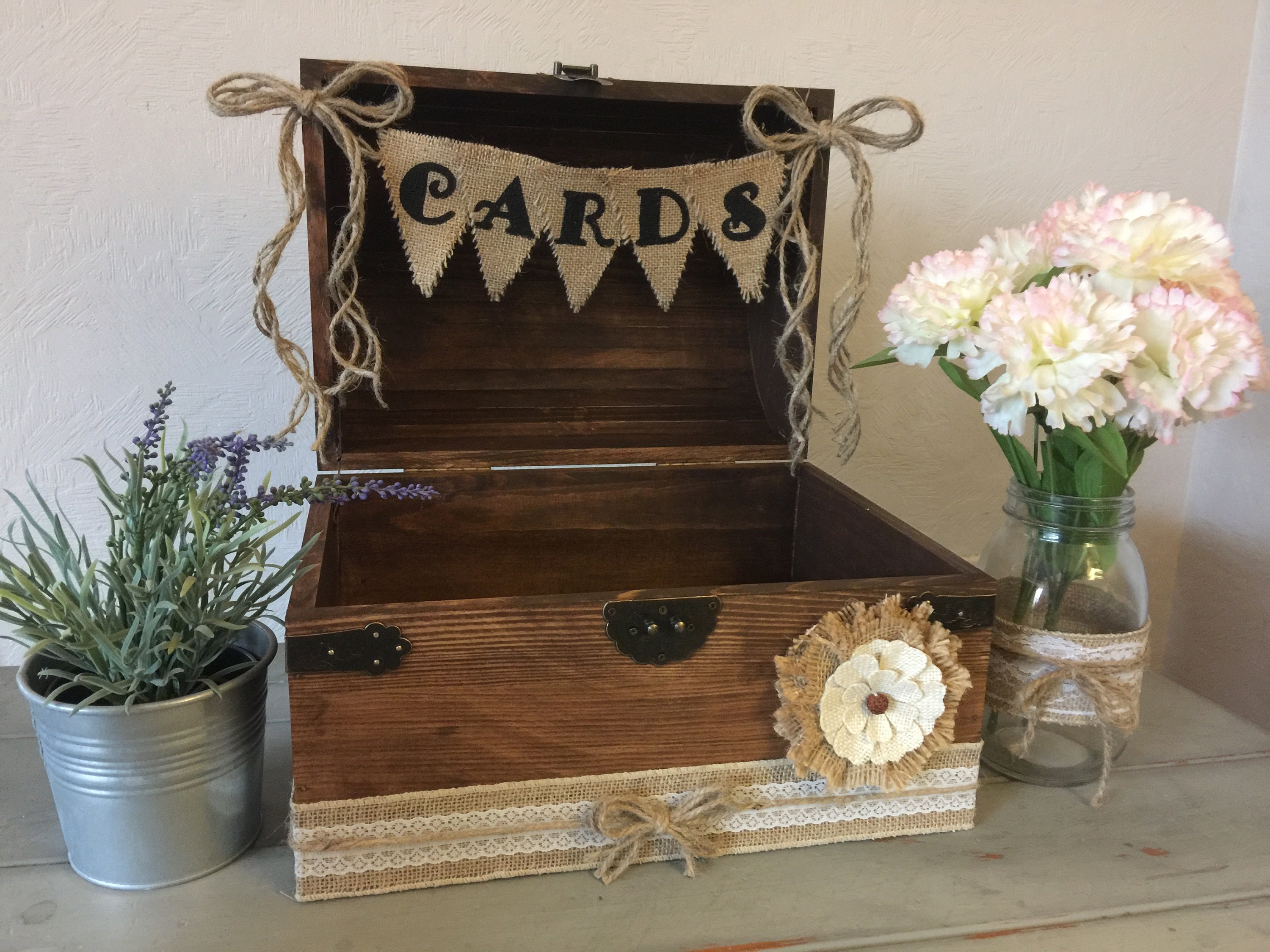 Rustic Wedding Card Box Rustic Box Rustic Wedding Card Box | Etsy