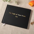 Personalized Logo Guest Book, Custom Guest Book Gold Silver Foil Imprint-Party Guest Book, Retirement Book to Sign, Retirement Decorations product logo