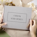 Custom Logo Retirement Guest Book -Linen Guestbook, Personalized for Retirement Party, Wedding, Engagement, Birthday, Baby Shower, , Events product logo
