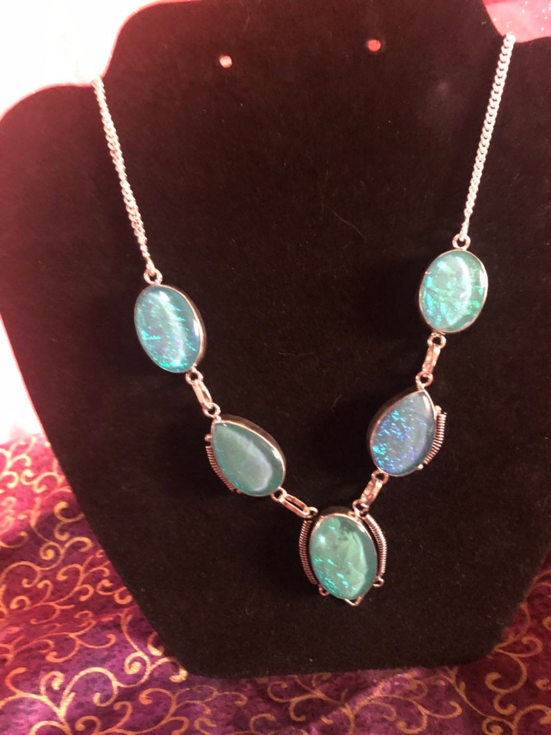 Triplet opal necklace