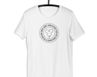 RunDisney Inspiriertes Kurzärmeliges Unisex T-Shirt | Ballon Damen | Lustige RunDisney | Disney Running | 5k | 10k | Halb | Marathon