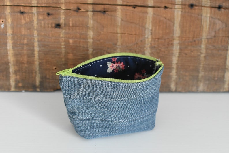 Denim Pouch // Diaper Bag Organization // Upcycled Pouch // Etsy