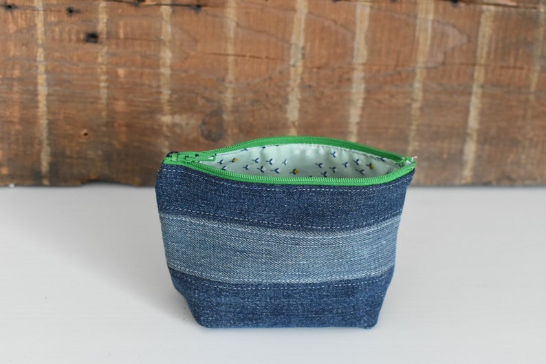 Denim Pouch // Diaper Bag Organization // Upcycled Pouch // Etsy