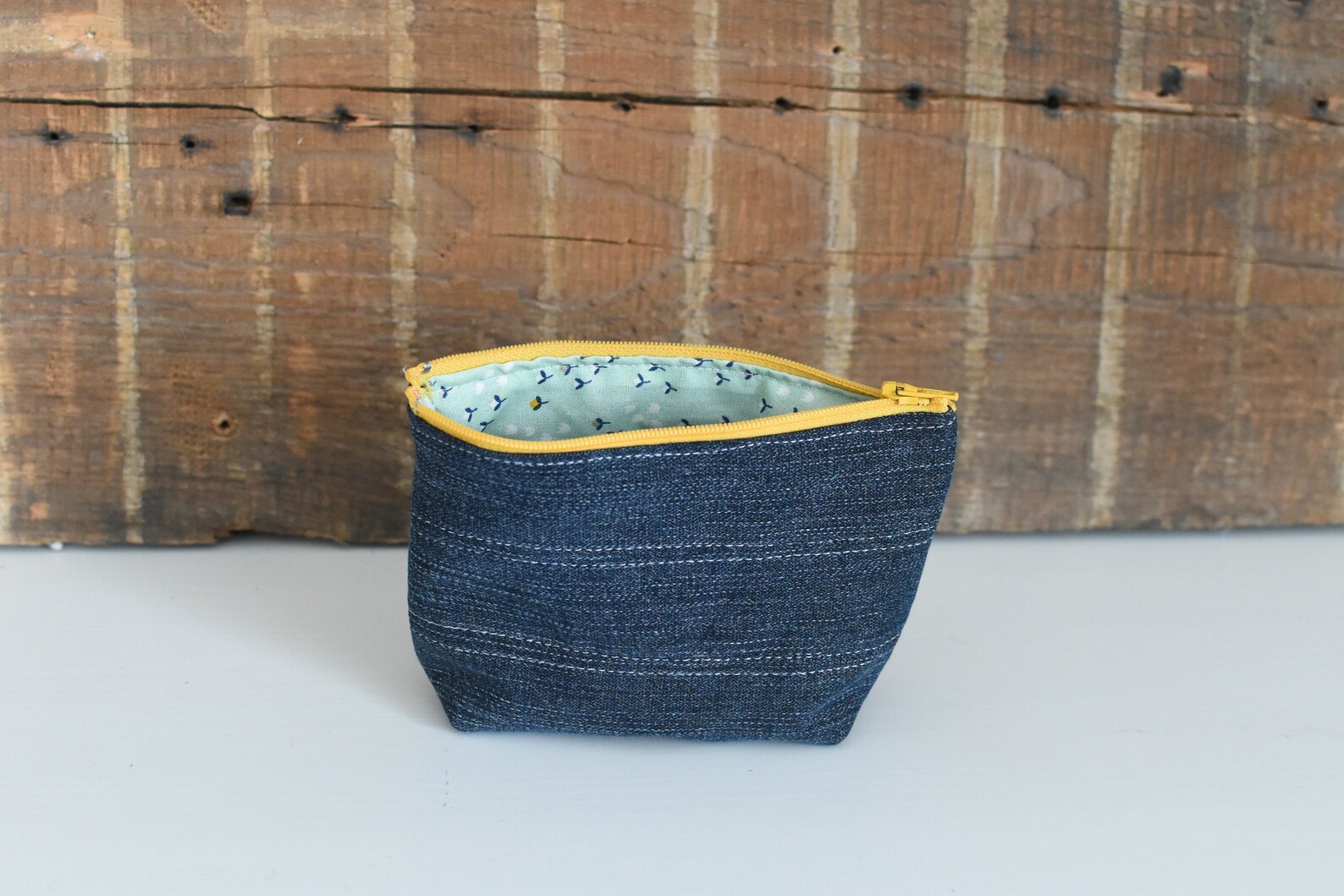 Denim Pouch // Diaper Bag Organization // Upcycled Pouch // Etsy