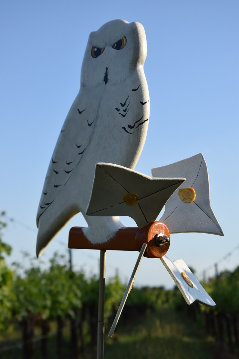 WHIRLIGIG SNOWY OWL Wall Art Decor Etsy