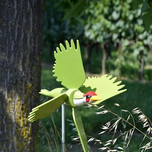 WHIRLIGIG GREEN WOODPECKER farmhouse decor image 7