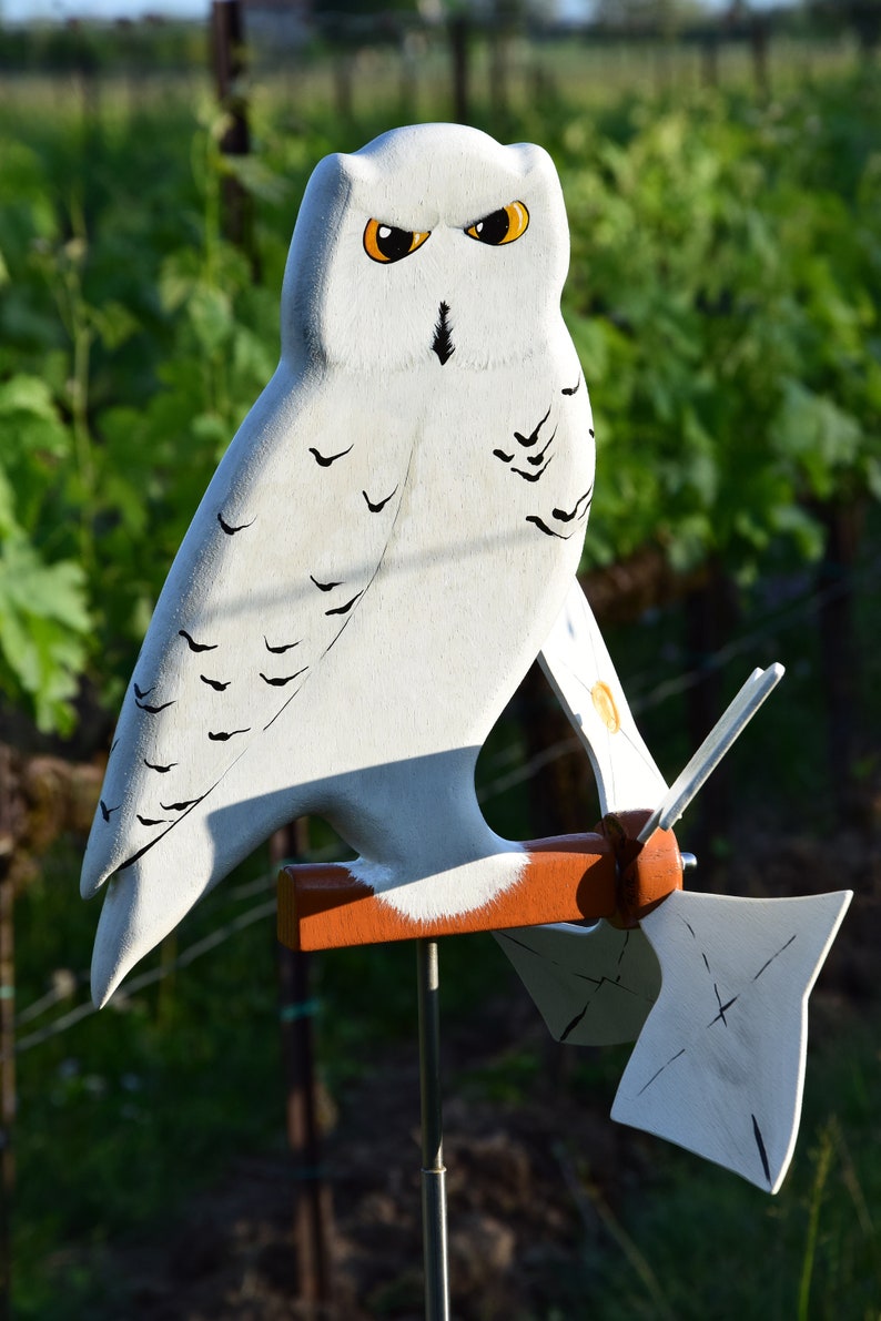WHIRLIGIG SNOWY OWL Wall Art Decor Etsy