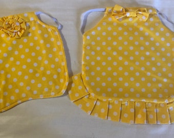 Handmade Padded Chicken Saddle Pattern – Set of 2, Sunshine Yellow