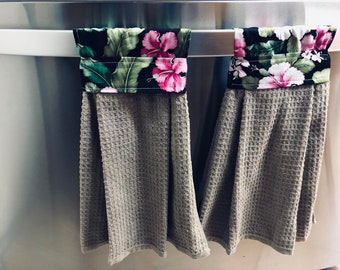 Double-sided Hand kitchen Towels, hangs on oven, cabinet doors, dishwasher   ,Decorative towels. Sets of 2