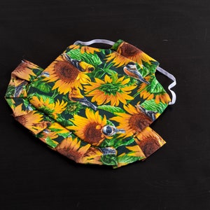 Handmade Padded Chicken Saddle Pattern - Hen Saddle Pattern -Sunflowers & Birds Saddle Pattern