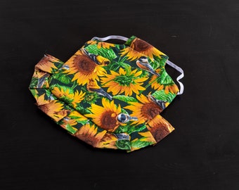 Handmade Padded Chicken Saddle Pattern - Hen Saddle Pattern -Sunflowers & Birds Saddle Pattern
