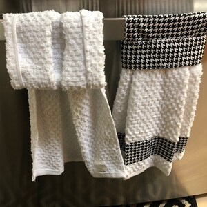 Doubled Sided Towels Kitchen Towel Hangs on Oven Doors , Dishwasher ...