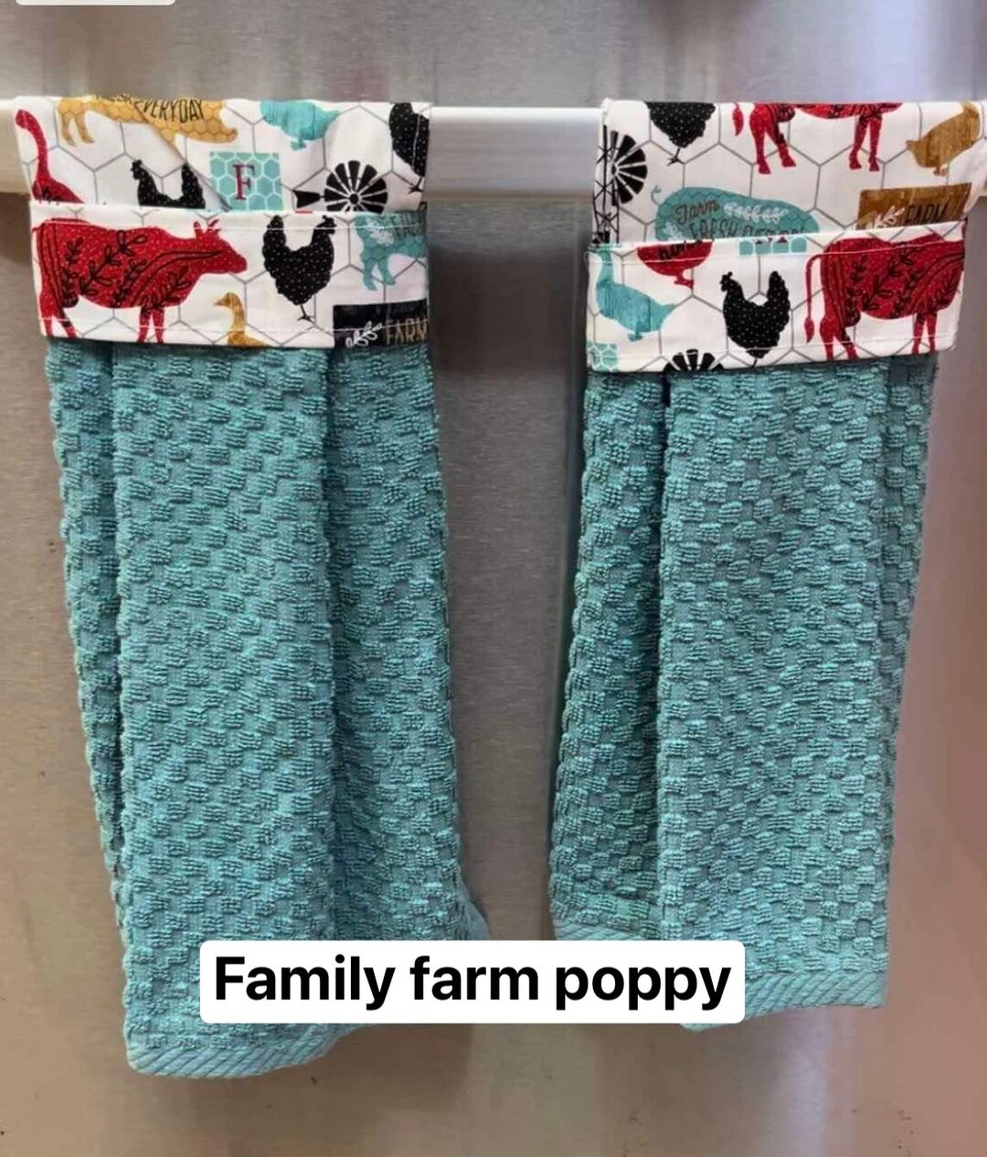 Set of 2 Hanging Dish Towel , Towel Hanging, Hanging Oven Towel