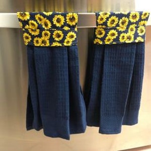 Double-sided Hand kitchen Towels, hangs on oven, cabinet doors, dishwasher   ,Decorative towels. Sets of 2