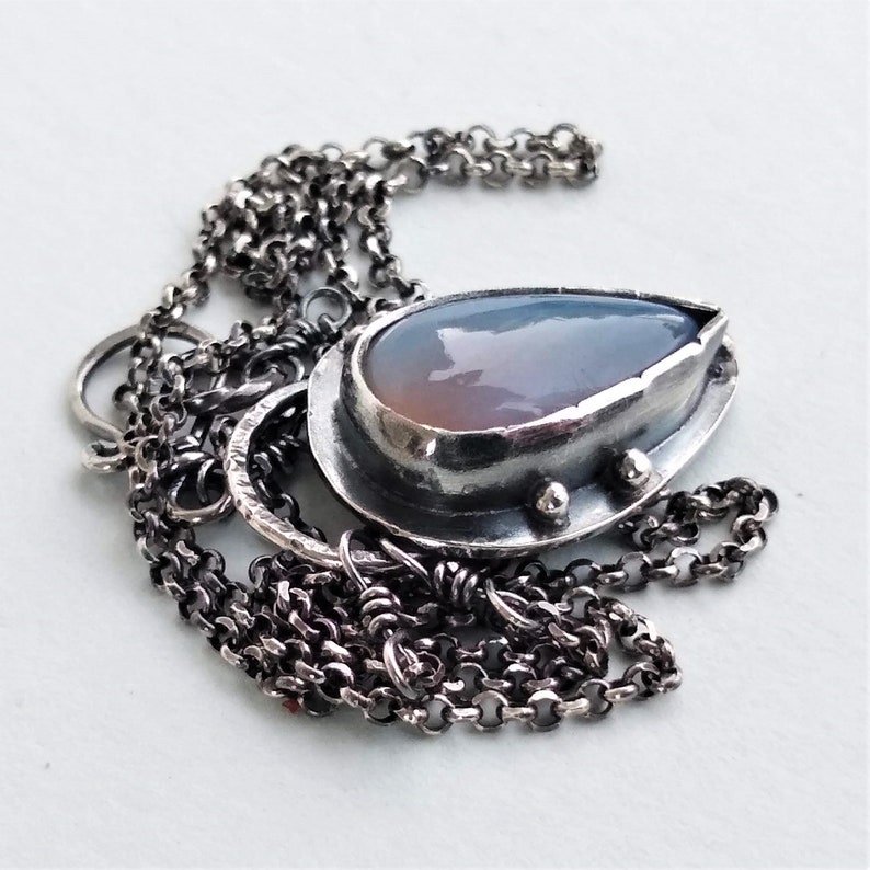 Sky Opal Teardrop Opal beautifully set on Silver