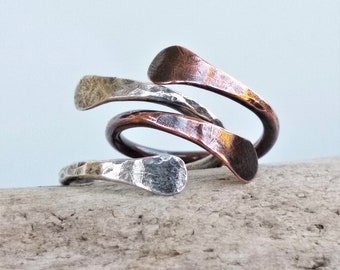 Dream Traveler  - Adjustable, Stackable Hammered  Rings