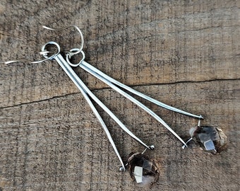 Rain drops  - Sterling silver/ Quartz Qarrings