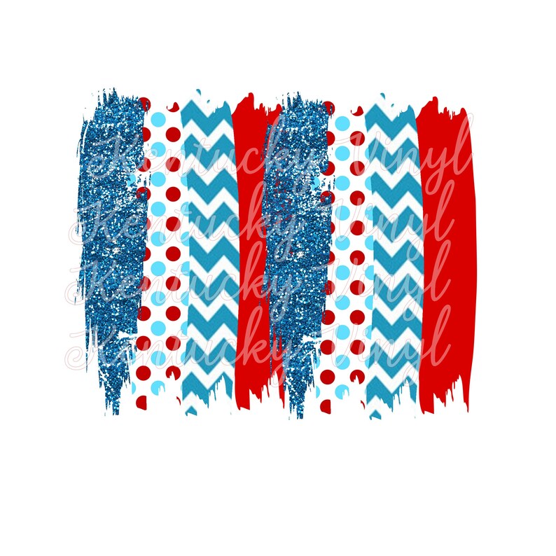 Light Blue & Red Brush Stroke PNG for Sublimation | Etsy