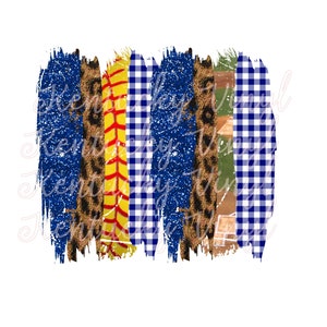Softball Brush Stroke PNG