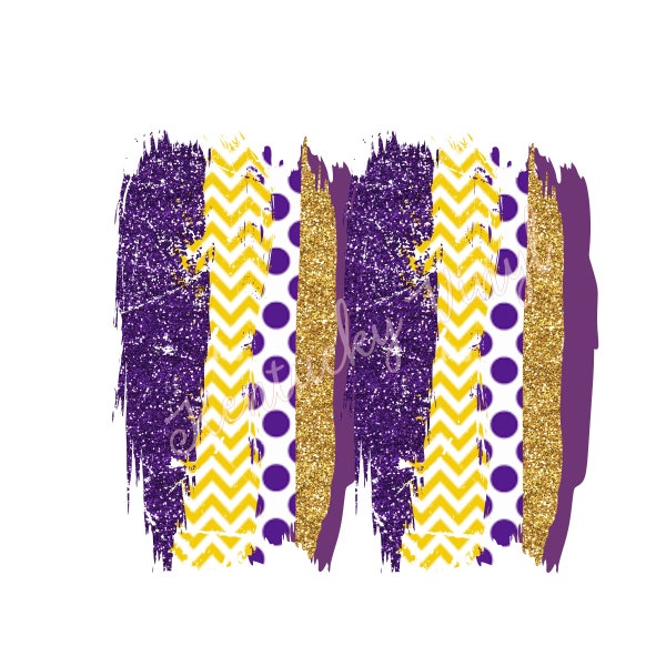 Purple and Gold Brush Stroke PNG for Sublimation