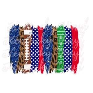 Blue and Red Football Brush Stroke PNG