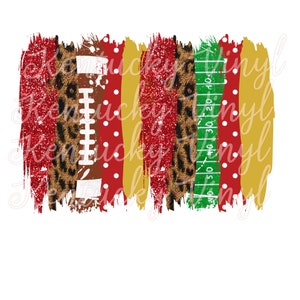 Red and Gold Football Brush Stroke PNG