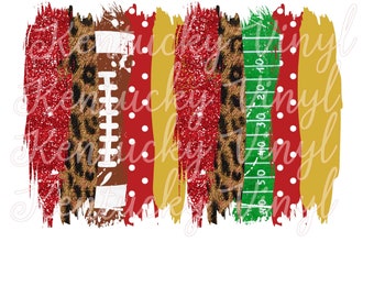 Red and Gold Football Brush Stroke PNG