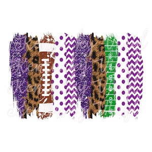 Purple and White Football Brush Stroke PNG