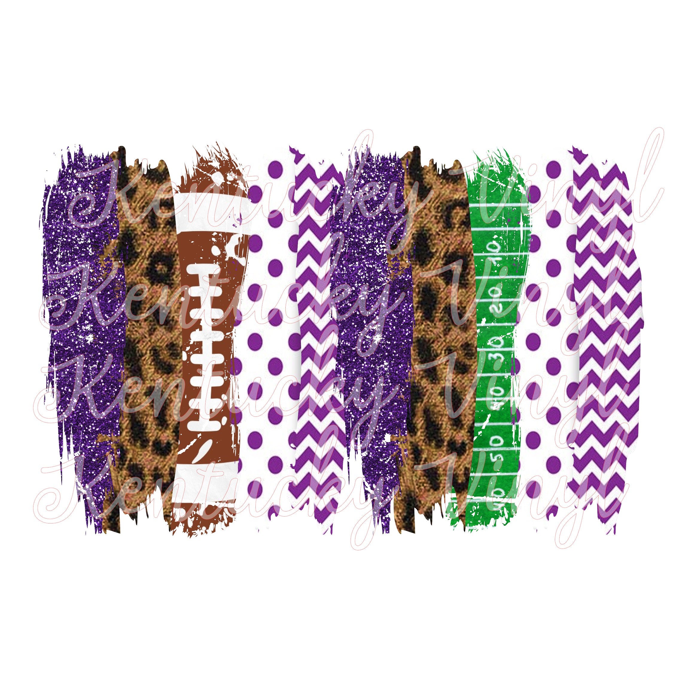 Purple and White Football Brush Stroke PNG Etsy