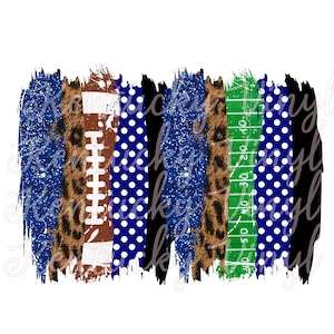 Blue and Black Football Brush Stroke PNG