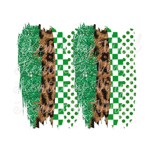 Green Dragons Cheetah Brush Stroke Distressed PNG file for sublimation