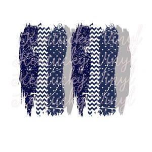 Navy and Silver Brush Stroke PNG