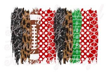 Red and Black Football Brush Stroke PNG