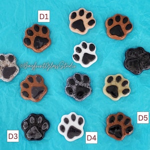 Glass Magnets - Handmade - Fused Glass - Decoration - Halloween - Holiday - Pet - Paws