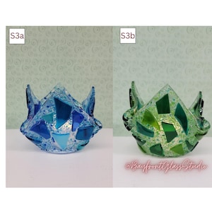 Glass Tea Light Votive - Handmade - Fused Glass - Fused Glass Votive - Decoration - Votive