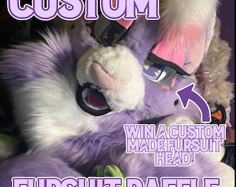 ESTRAZIONE A PREMI DI UNA TESTA DA FURSUIT: un'opera d'arte personalizzata e realizzata a mano per un costume da furry!