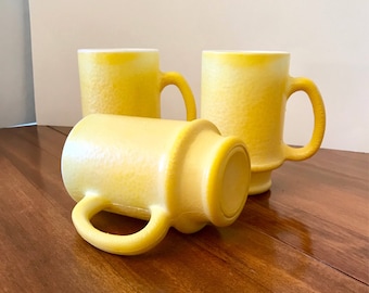 Vintage Yellow Coffee Cups