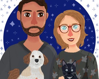 Custom Family Portrait Illustration