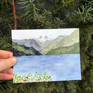 Carte postale de la Colombie-Britannique, lac Capilano