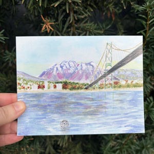 Carte postale de la Colombie-Britannique, Lion's Gate Bridge, Vancouver