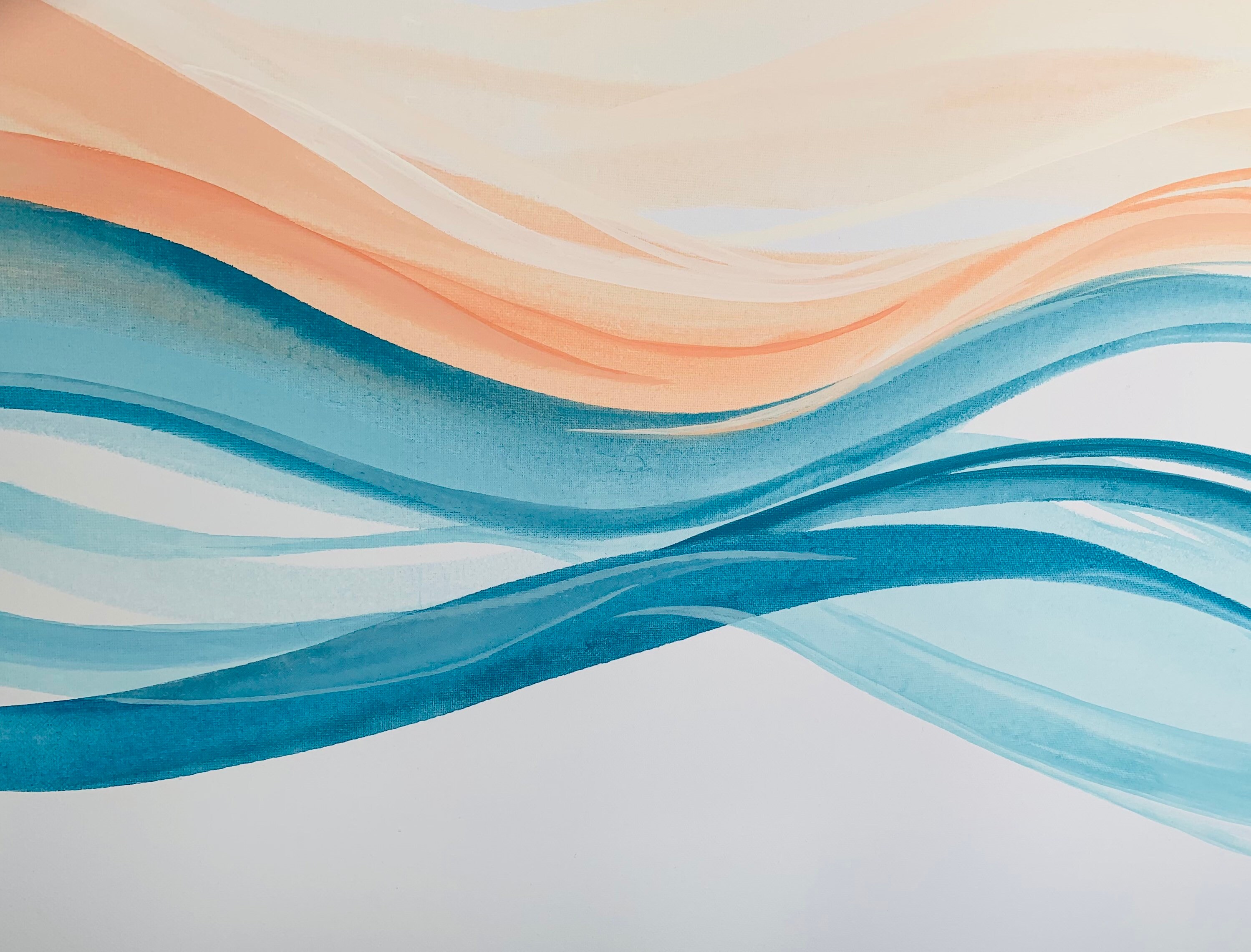 Teal and Orange Wall Art Orange and Teal Wall Art Minimalist Etsy UK