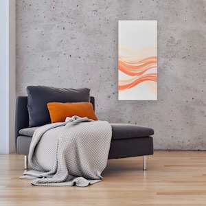 Orange Minimalist Art, Orange Wall Art, Modern Painting, Canvas Wall Art, Abstract Art, Minimalist Painting on Canvas