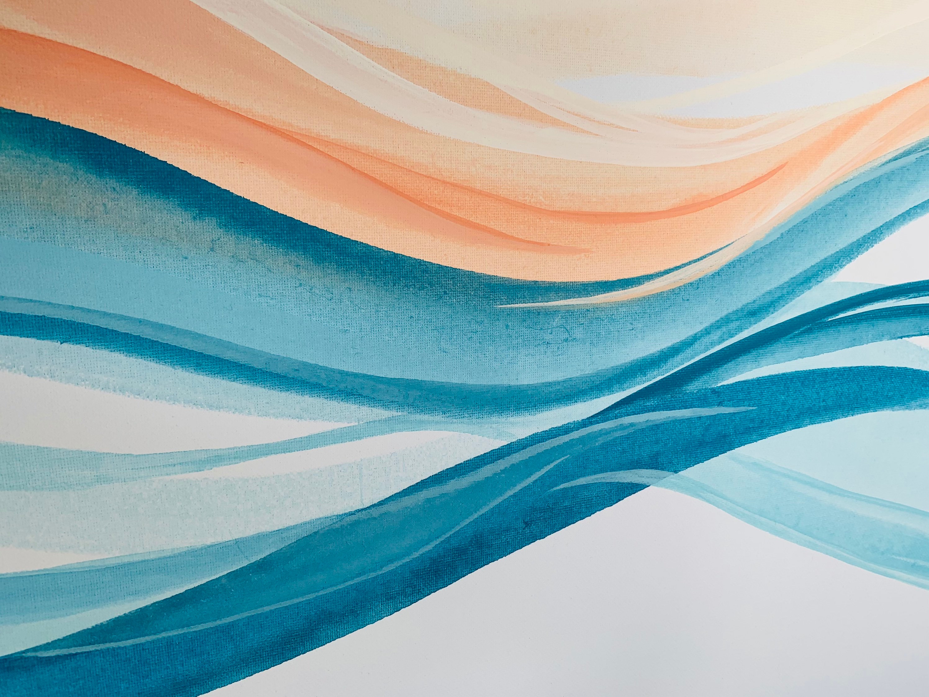 Teal and Orange Wall Art Orange and Teal Wall Art Minimalist Etsy UK