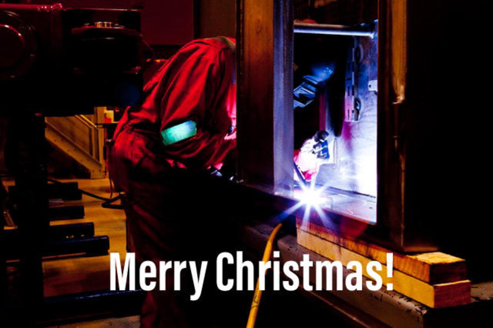 Welder Christmas Greeting Cards Tradesman Holiday Industrial Etsy
