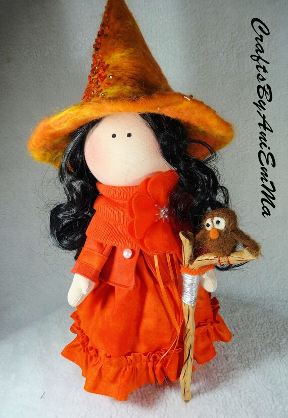Textile Doll Kitchen Witch Kitchen Decor Halloween Witch Etsy