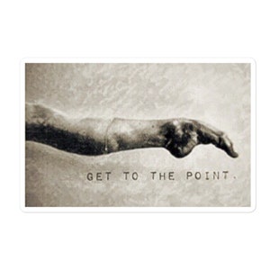 10cm Sticker: Get to the Point/Dance/Ballet. Vinyl und Papier.